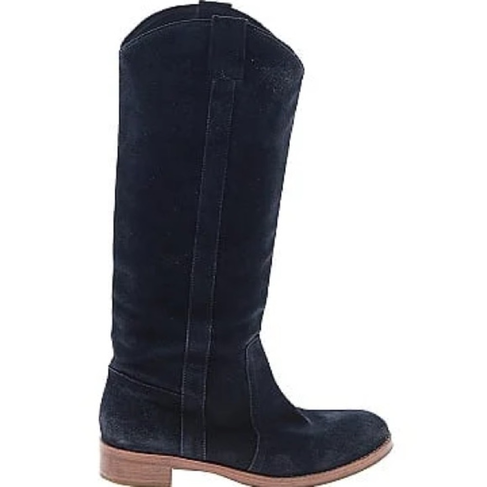 Via Spiga Black Suede Heeled Boots size 7.5